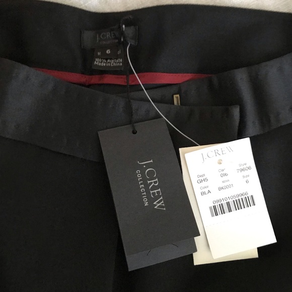 RARE J CREW COLLECTION TUXEDO PANT DUCHESS SATIN 6 - Picture 1 of 8